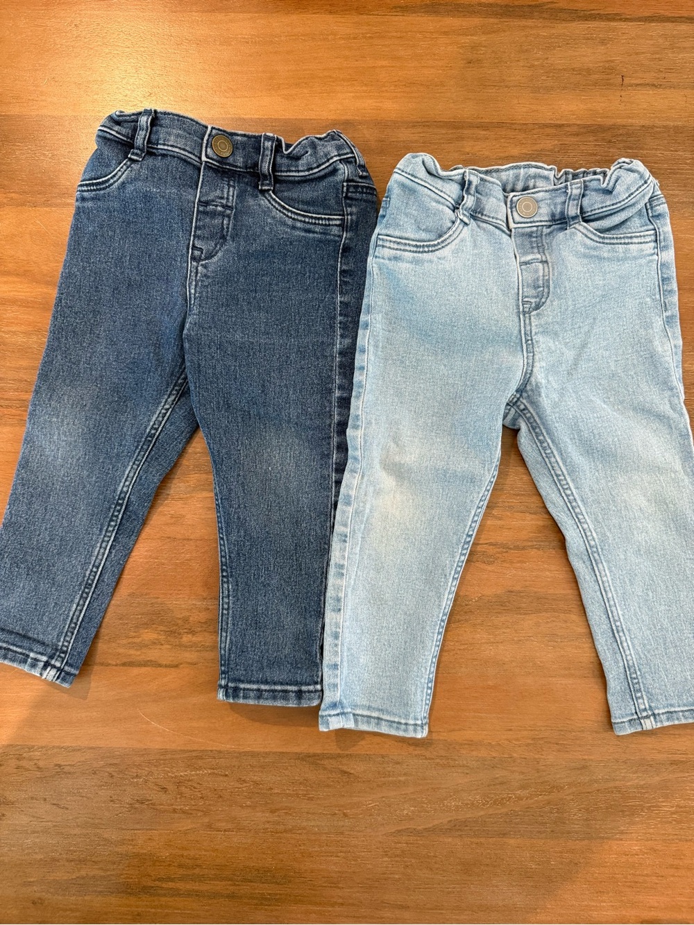 H&M 2-Pack Stretch Denim Pants - Light & Dark Wash